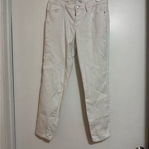 White Straight-Leg Jeans